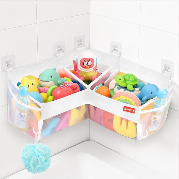 Organizador de Juguetes para Baño UNEEDE de 3 Compartimentos, 4 Galones