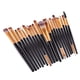 thumbnail image 3 of 20pcs / Set Pinceles de maquillaje profesional Pincel de base en polvo Negro dorado, 3 of 5