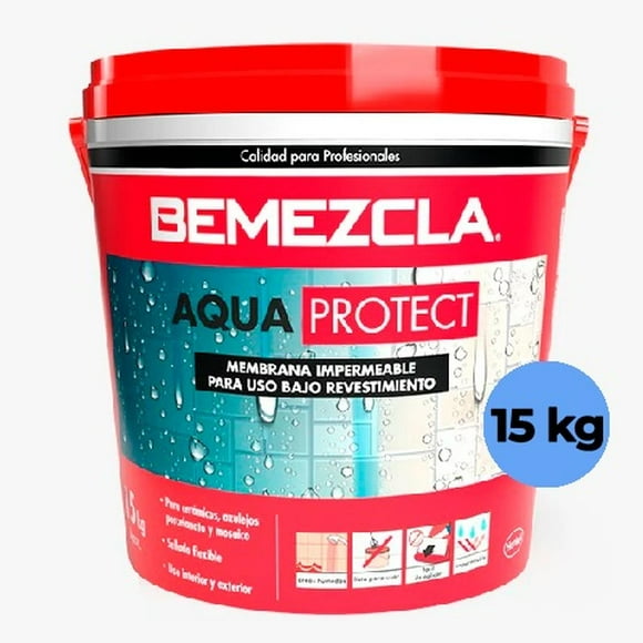 BEMEZCLA AQUAPROTECT - Membrana Impermeable para uso bajo revestimiento, 15kg