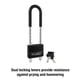 thumbnail image 5 of Grillete ajustable Padlock Master Lock 527D con llave, negro, 5 of 5