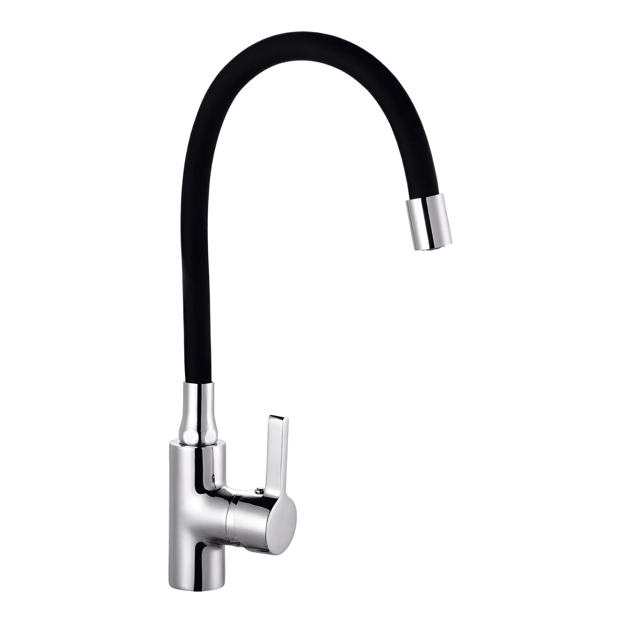 Master Prox - Llave Monomando Negra Flexible Lavaplato