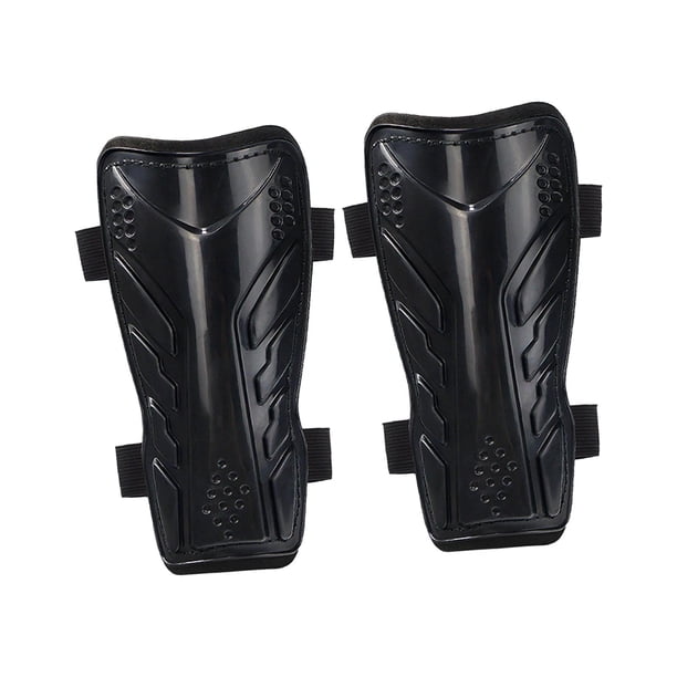 2x espinilleras de fútbol, equipo de protección para fútbol, espinilleras de fútbol profesionales a prueba de golpes, protección para espinillas para Negro