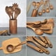 thumbnail image 3 of Juego de cucharas de madera BOKALAKA, 10 unidades, para cocinar en teca natural, 3 of 6
