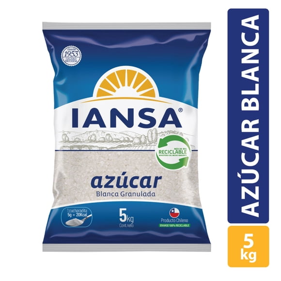 Azúcar Blanca Granulada Bolsa, 5 Kg