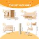thumbnail image 2 of Juego de muebles NOVGOBHOT con estantes de pared para gatos con rascador, 2 of 6