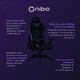 thumbnail image 2 of Silla Gamer Nibio Pro RGB con Control Remoto Apoyabrazos 2D Reclinable Negra, 2 of 4