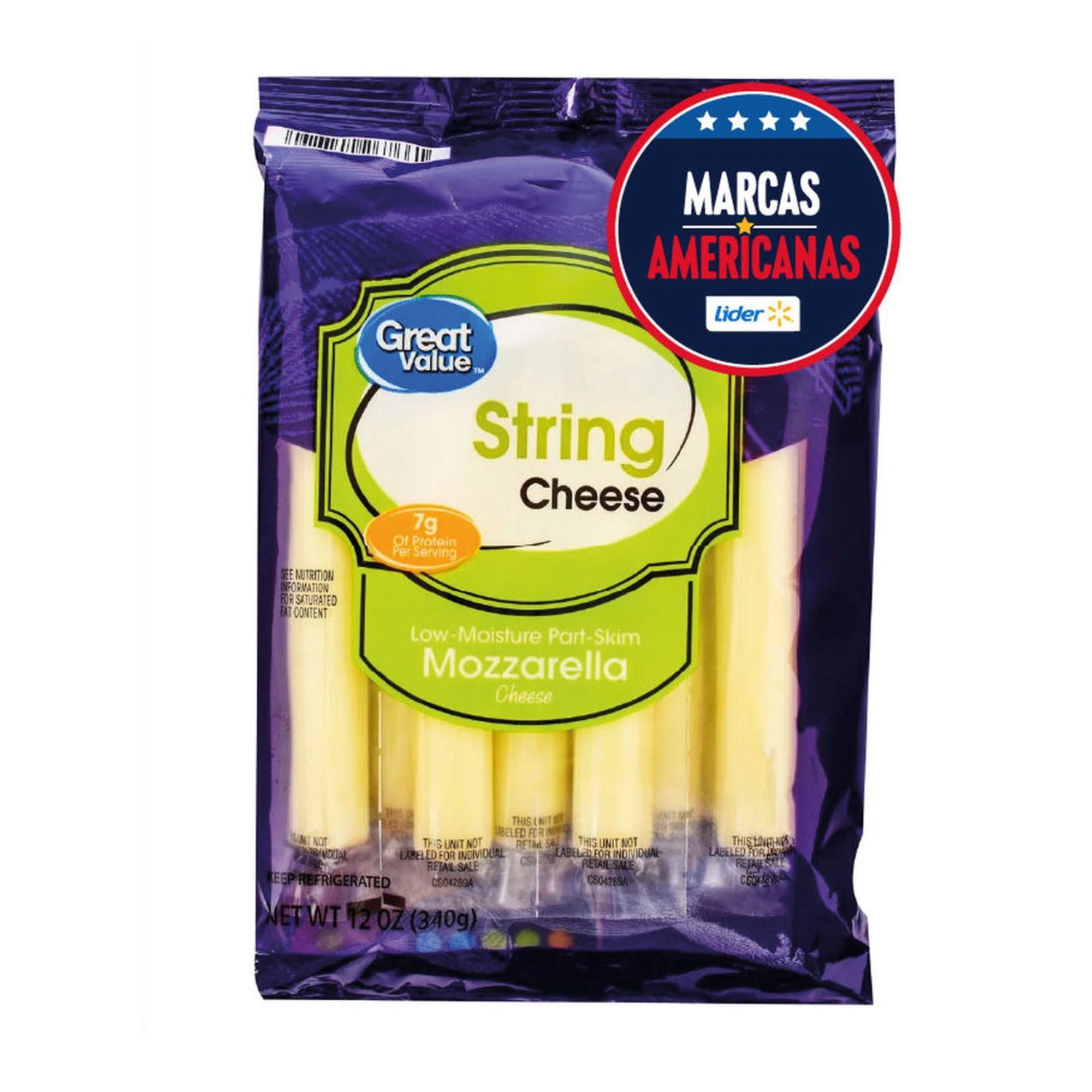 Varitas De Queso Mozzarella Hebras 340 g Great Value