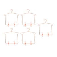 Bothyi - Percha Para Ropa De Muñecas Bjd 5X 1/3 Con Clips Para Pantalones, Perchero Para Ropa De Casa De Muñecas, Rosa Dorado