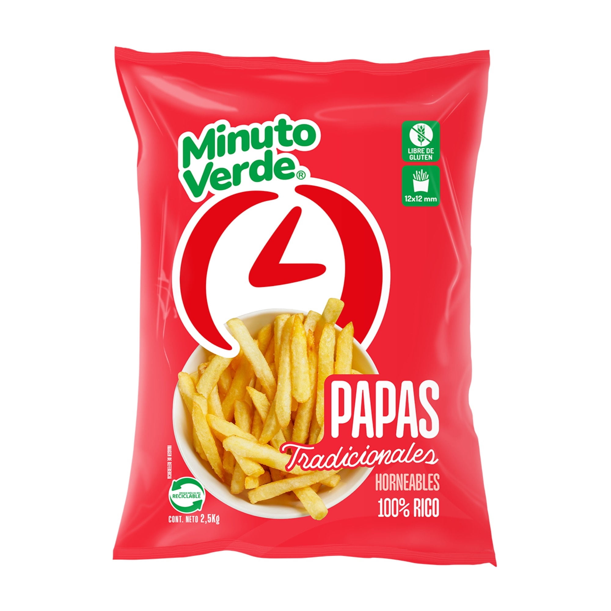Papa Pre Frita 2,5kg Minuto Verde
