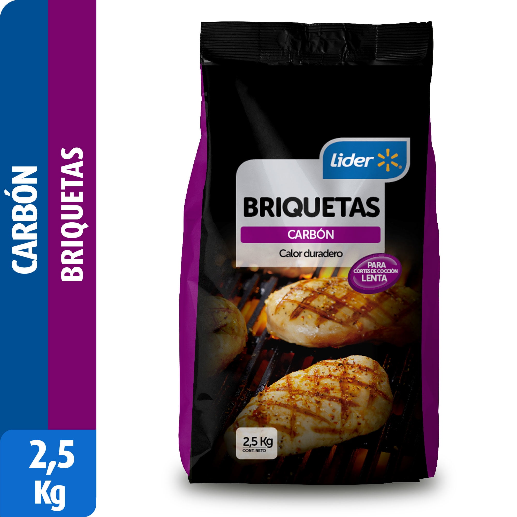 Carbón Briquetas 2,5 kg Lider