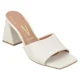 thumbnail image 1 of Sandalia Mujer Taco Ancho Alto Blanco Ecocuero Vizzano, 1 of 3