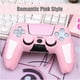 thumbnail image 5 of Funda para controlador de PlayStation 5, funda de silicona antideslizante para el mando de PS5 con tapones para el pulgar, protectores para el joystick y adhesivo envolvente para la funda-Rosa, 5 of 8
