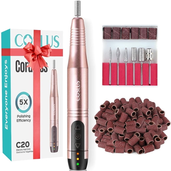 COSLUS C20 Cordless Nail Drill Electric File, All-in-One Kit