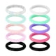 thumbnail image 5 of 10 piezas de goma flexible de silicona anillo de dedo de la boda banda anillo colorido tama?o 7, 5 of 5