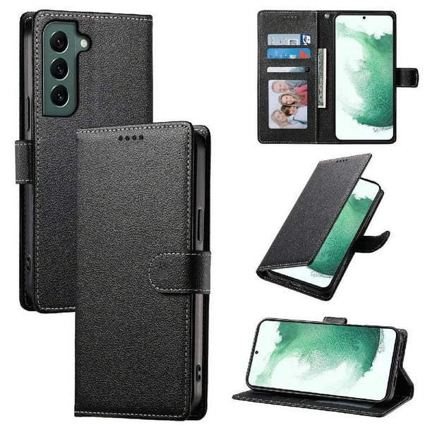 Funda para FOXDOCK Samsung Galaxy S22 – Cuero Premium, 3 ranuras para tarjetas, Protección contra impactos