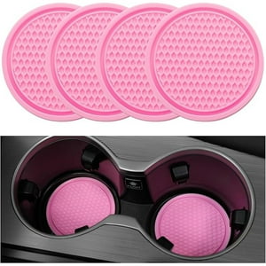 Veat00L - Posavasos Para Automóviles, 4 Posavasos Antideslizantes Universales Incrustados En La Decoración Interior Del Automóvil, Diseño De Red De Colmena De Material Preferido, Listo Para Usar