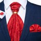 thumbnail image 3 of Corbata Gruesa Ascot, Anillo Dorado, Paño Y Colleras Hombres naranja Talla Única, 3 of 6