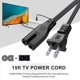 thumbnail image 2 of Cable de alimentación Bicmice, 4,5 m, 2 clavijas, polarizado, LED Vizio, 2 of 6