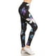 thumbnail image 4 of Leggings Largos Estilo Yoga con Estampado Floral y Silueta Galáctica, Forrados con Bandas - Multicolor, 4 of 4