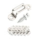 thumbnail image 5 of 100 Uds. Sujetadores de tornillo de conector Invisible ensamblaje de bisagra de gabinete, conectores ocultos 2 en 1 duraderos para librería de armario Lleno, 5 of 5