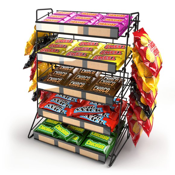 Expositor Candy DS THE DISPLAY STORE de 5 niveles, metal negro