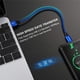 thumbnail image 5 of Cable de carga USB-A a USB-C, 30 cm, paquete de 2 unidades de nailon azul, 5 of 8