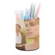 thumbnail image 1 of Orgullo y Prejuicio-theme Cylinder Pen Holder Pencil Organizer with Flannel Lining PVC Leather Material Cardboard Base for study work 10*8CM, 1 of 6