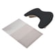 thumbnail image 2 of Reposabrazos En Forma De U De Cuero PU, Reposamanos Para Uñas Para El Hogar, Salones De Bricolaje, Uñas Acrílicas Negras Con Estera Blanca, 2 of 5