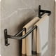 thumbnail image 5 of Maximize Your Bathroom Space with our Stylish 1pc Punch Free Folding Towel Rack - Wall-Mounted Shower Hanger with Hook and Bathroom Shelf in Black/Gray, 5 of 5