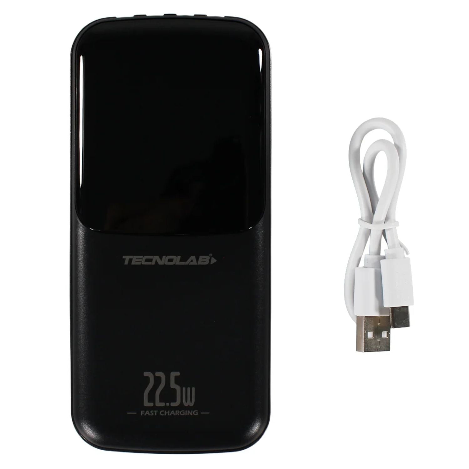 Tecnolab - Power Bank 25000mah 22.5w Con 4 Cables Carga Rapida Negro - Ps