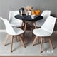 thumbnail image 2 of Comedor Mesa Eames Negra Redonda 80cm + 4 Sillas Tulip Blancas, 2 of 8