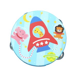 Bothyi - Pandereta De Madera De Mano, Juguete Educativo Con Campanas De Mano Para Juegos De Baile, Juguetes Ktv De 15 Cm, Color Azul