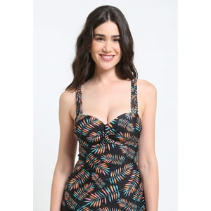 Samia - Polera Tankini Amarras Estampado Verde L