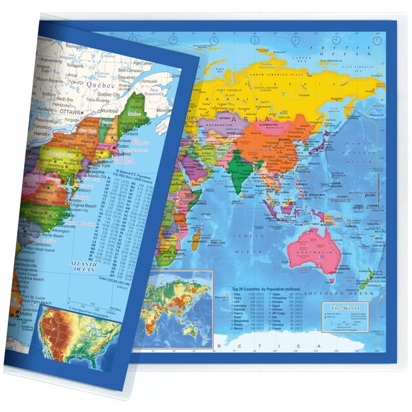 Mapa de escritorio NewSpaceView 44 x 29 cm laminado de doble cara