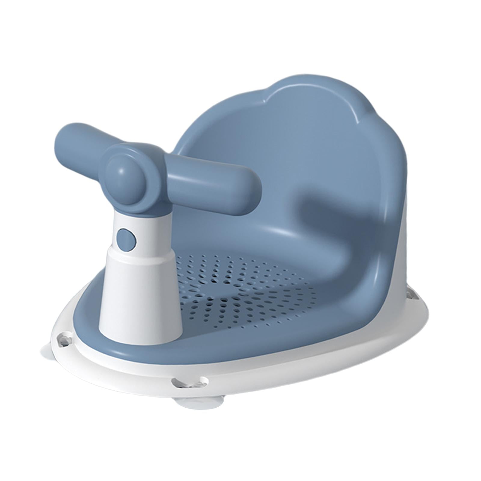 Magideal - Asiento De Bañera Para Bebé Asiento De Bañera Para Bebé Asiento Asistido, Tapete Suave Asiento Cómodo, Asiento De Baño Para Recién Nacido Taburete De Azul