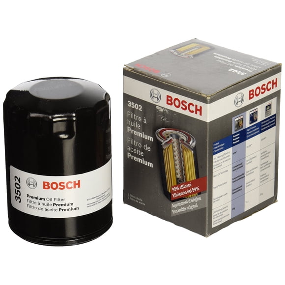 Filtro de aceite Bosch 3502 Premium FILTECH para Buick, Cadillac, Chevrolet, Dodge, Ford, GMC, Jeep,