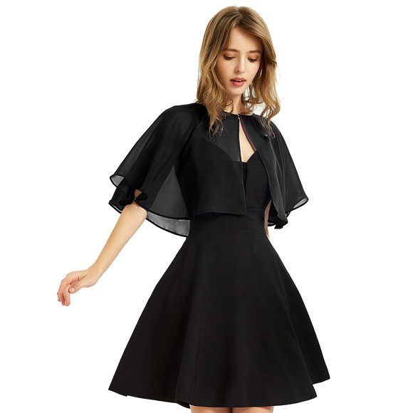 Chal BUCUXE de Gasa para Vestido de Noche – Negro