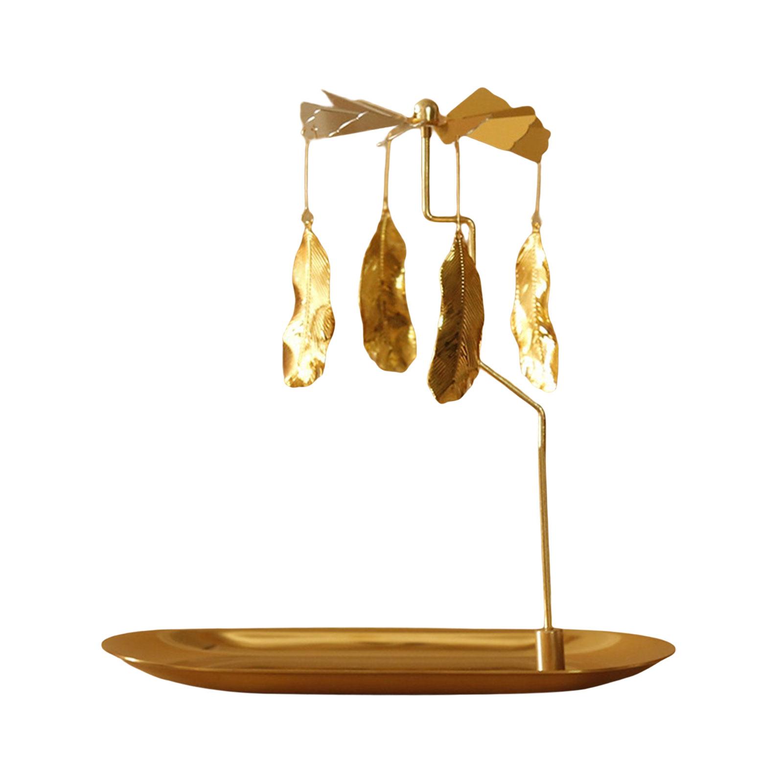 Magideal - Candelero Decoración Tealight Portavelas Portavelas Votivos Bandeja Portavelas Giratorio Para Acción De Gracias, Chimenea, Boda, Festival, Hogar , De 18Cmx8Cm