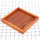 thumbnail image 4 of Bandeja cuadrada portátil pequeña de madera maciza para servir té, café, aperitivos y comidas (18 x 18 x 2), 4 of 8