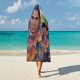 thumbnail image 5 of Archer Manta Capa Con Capucha Anti bolitas Manta De Lana Ártica Suave Manta Portátil De Felpa Ligera Y Lujosa Poncho Para Siesta En Casa Y Oficina 100*130cm, 5 of 6