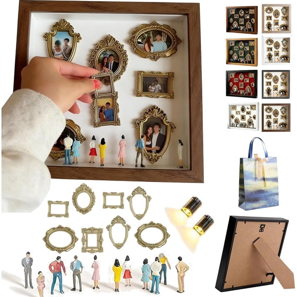 Kit mini museo personalizado DIY caja sombra figuras focos regalo aniversario