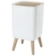 thumbnail image 1 of Cubo De Basura De Pie Alto Con Tapa De Prensa Cubo De Basura Moderno Para Dormitorio Baño Cuadrado, 1 of 5