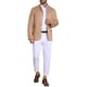 thumbnail image 2 of INSPIRE CHIC Chaqueta de Traje Casual para Hombre Cuello Mao de un Solo Botón Blazer de Ante M Caqui, 2 of 6