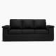 thumbnail image 1 of Sofa 3C Bergamo Chenille Negro, 1 of 3