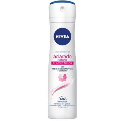Desodorante Aerosol Aclarado Natural Classic Touch 150 Ml Nivea