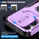 thumbnail image 5 of Funda Armada para iPhone 16 Pro Max con Tapa Deslizante y Soporte Magnético Giratorio Morado, 5 of 5