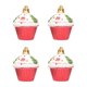 thumbnail image 3 of 4 Adornos Navide?os Para Cupcakes, Adornos Para Colgar En La Pared Del árbol De Navidad, Color Rojo, 3 of 3