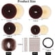 thumbnail image 2 of Set para hacer moños con forma de dona, incluye 20 redes invisibles para el cabello, 4 moños marrón oscuro y 4 beige, 5 bandas elásticas para el cabello y 20 horquillas., 2 of 7