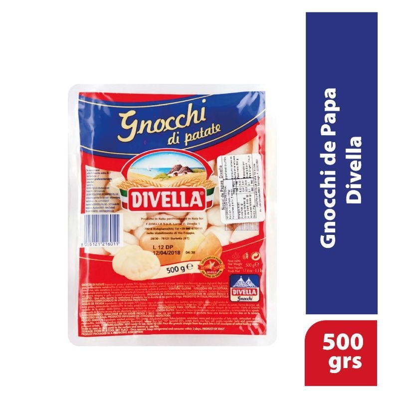 Gnocchi Di Patate Pastas Cortas Bolsa 500 g Divella