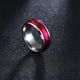 thumbnail image 2 of Anillo Titanio Rojo Anillos Juveniles Acero Quirurgico Acero Inoxidable Hombre Dama Chile, 2 of 3